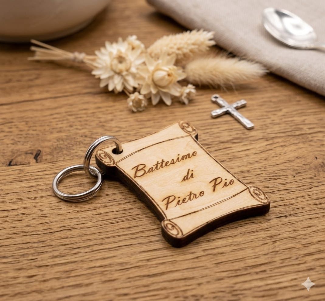 portachiavi in legno